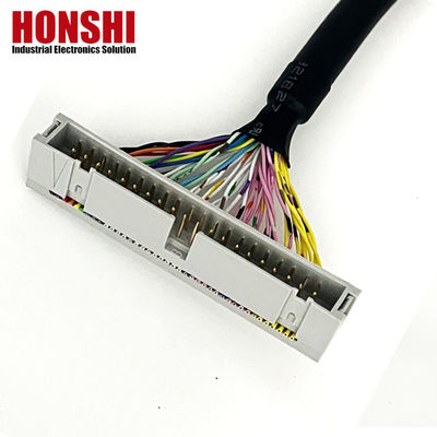 UL20276 Certified 40P Shielded Ribbon Cable PLC Connection IDC to Box Header Flat Cable