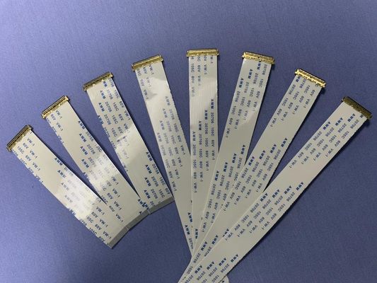 Insulation Material PET 0.5mm Flat FFC Cable UL20624 80c 60v 20 Pin FPC Ribbon Cable