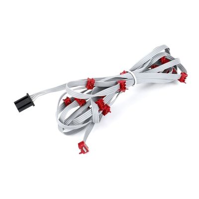 PVC Polyester 28AWG Flat Cable 1.27mm Micro Connector 8 pin IDC Cable
