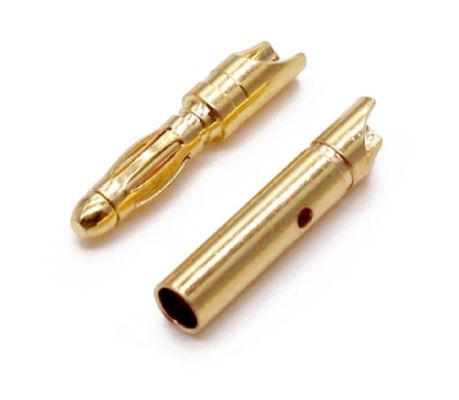 Customized Size 4mm Male Banana Plug Connector With Gold And Threaded Shroud Guaranteed