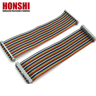 2.54mm IDC To IDC Electrical Flat Cable 40 Pin Multicolor Ribbon Cable For Automobile