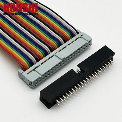 2.54mm IDC To IDC Electrical Flat Cable 40 Pin Multicolor Ribbon Cable For Automobile