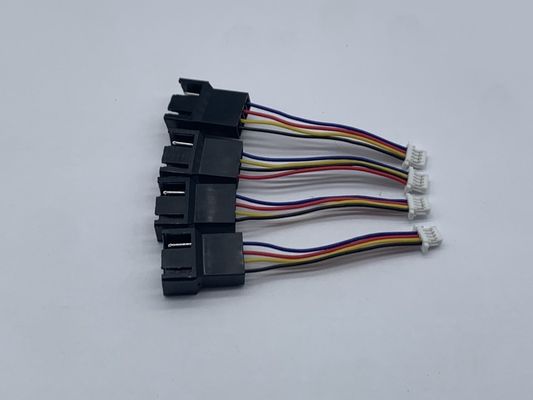 Customized JST SM2.5 4 Pin To JST SH1.0 4 Pin Wire Harness With Tin Plated Conductor