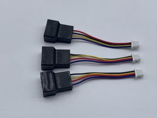 Customized JST SM2.5 4 Pin To JST SH1.0 4 Pin Wire Harness With Tin Plated Conductor