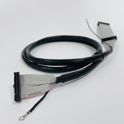 Automobile IDC Flat Ribbon Cable 2.54mm Pitch Insulation Material PVC Polyester