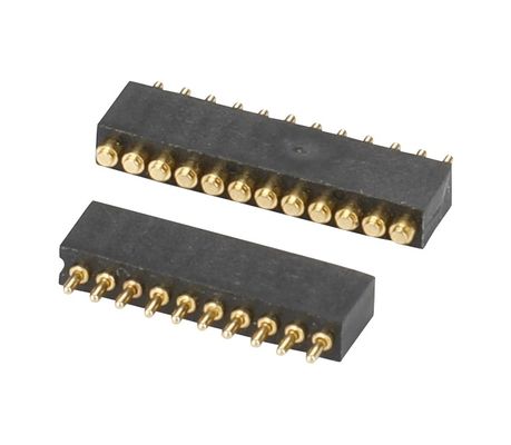 1.27mm H3.8mm Pogo Pin Connector Brass C6801 Material 12 Pin Connector with Precision