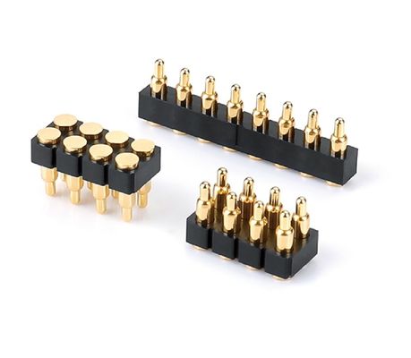 1.27mm H3.8mm Pogo Pin Connector Brass C6801 Material 12 Pin Connector with Precision
