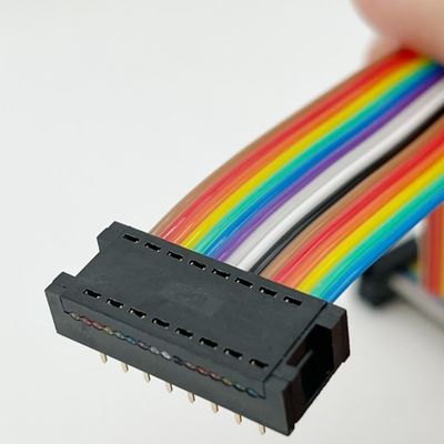 DIP 2.54x7.62mm Flat Cable Electrical Wire To Board Connector Flat Wire Harness