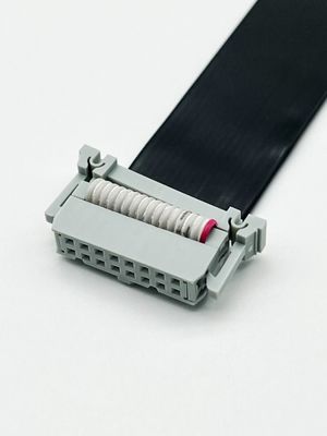 16 Pin IDC Flat PVC Ribbon Cable With 2.54mm Pitch Connector Customized Length