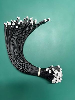 2.54mm Pitch 4 Pin Dupont Cable Assembly UL1007 24awg Black Customized Length