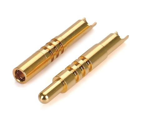 Customized Brass Terminal Machined Pins For Connectors High Precision Lathe Processed