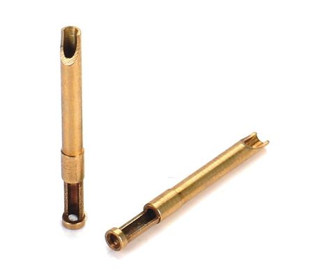 Gold Plating Brass CNC Machined Pins High Precision Copper Pin Connector