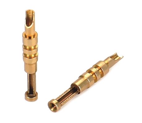 Gold Plating Brass CNC Machined Pins High Precision Copper Pin Connector
