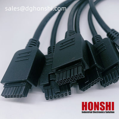 14 Pin Micro Fit 3.0 Overmolding Molded Cable Assembly UL20276 430251400 PVC Cable