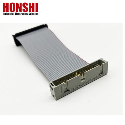 2.54mm IDC Socket To Male Connector 2row 14Contacts Flat Ribbon Cable Assembly