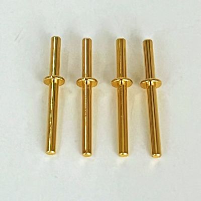 Gold Plating Brass Machined Pins 1.6x20mm For CNC Vertical Machining Center
