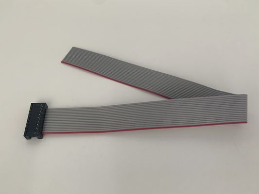 DIP Plug Grey Flat Cable Assembly 16 Pin Ribbon Cable UL2651 28awg 2.54mm Pitch