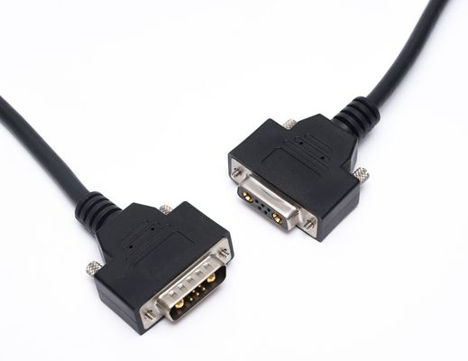 Custom D Sub Cable 13W3 Power Connector Shielded DB9 DB15 Male To Female Cable