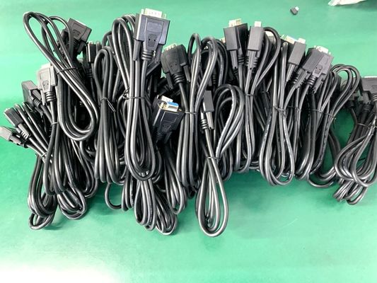 Custom D Sub Cable 13W3 Power Connector Shielded DB9 DB15 Male To Female Cable