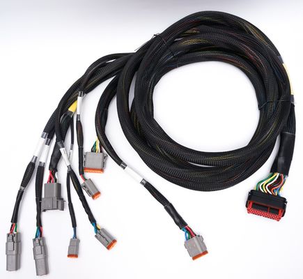 Custom Automotive Wiring Harness 24 pin For 24 - 32AWG Wire Connections