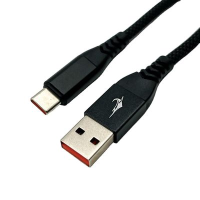 1m Black USB Molded Cable Assembly UL2725 28Awg For Fast Data Sync And Charging