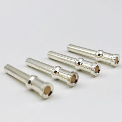 CNC Lathe Machined Pins Round Copper Contact Pins With Gold Plating Electric Power