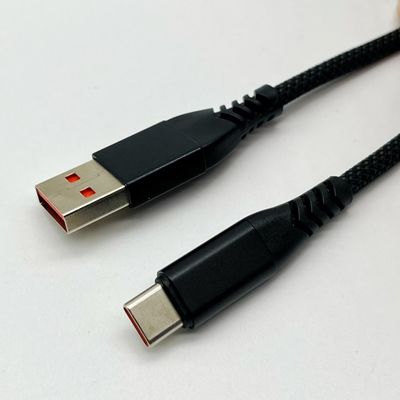 1m Black USB Molded Cable Assembly UL2725 28Awg For Fast Data Sync And Charging