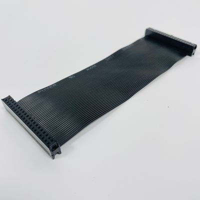 Custom 2.54mm Black Flat Cable 6 Pin - 64 Pin IDC Flat Ribbon Cable Assembly