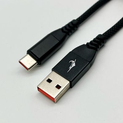 Black UL2725 USB Cable Type C USB 2.0 A Male Connector With Gold Plated