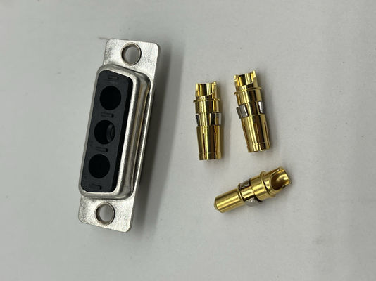 3V3 30A Solder Type Male D Sub Connector With Brass Gold Plated Contact Material