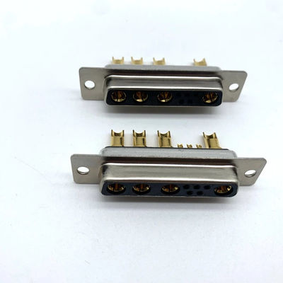 Automotive D SUB Power Connector 9W4 Female Solder Brass C3604 For Cable