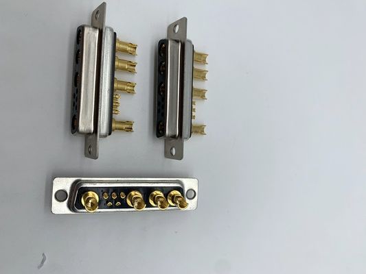 Automotive D SUB Power Connector 9W4 Female Solder Brass C3604 For Cable