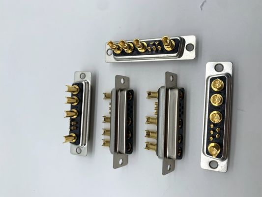 Automotive D SUB Power Connector 9W4 Female Solder Brass C3604 For Cable