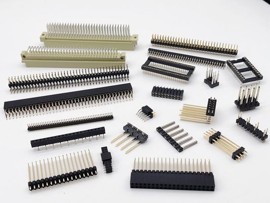 2.54mm Dual Row PCB H3.0mm 7.4mm Straight Brass Machined Round Female Header Connector