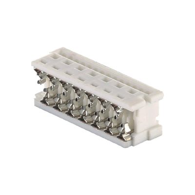 6 To 24 Pin Ribbon Cable 2.54mm UL2651 White IDC Ribbon Cable Connectors