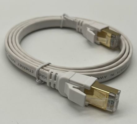 Custom White 1m Cat8 Ethernet Cable For Network Connection Rj45 Connector Lan Cable