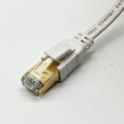 Custom White 1m Cat8 Ethernet Cable For Network Connection Rj45 Connector Lan Cable