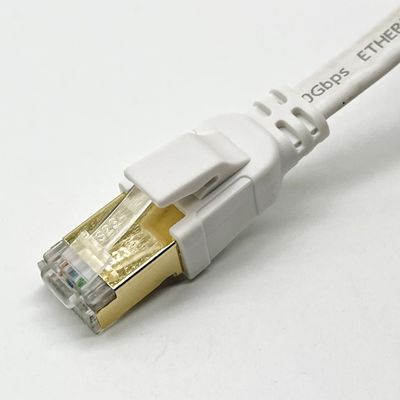 Custom White 1m Cat8 Ethernet Cable For Network Connection Rj45 Connector Lan Cable
