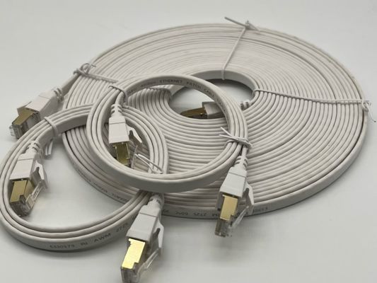 Custom White 1m Cat8 Ethernet Cable For Network Connection Rj45 Connector Lan Cable