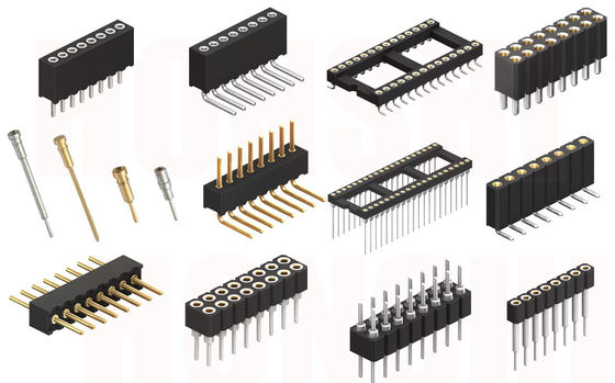 1.27mm Machined Female Header H4.1 Round Single Row Right Angle Pin Header Female