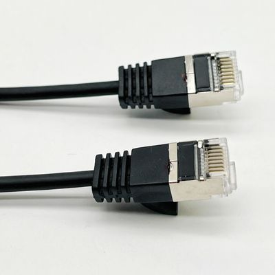 Custom Black Molded Cable Assembly RJ45 Cat7 Ethernet Patch Cable 8P8C Connector Cable
