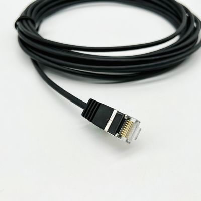 Custom Black Molded Cable Assembly RJ45 Cat7 Ethernet Patch Cable 8P8C Connector Cable