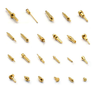 10.65mm Brass Spring Loaded Pin SMT Type Gold Plated Pogo Pin For Temperature Connections