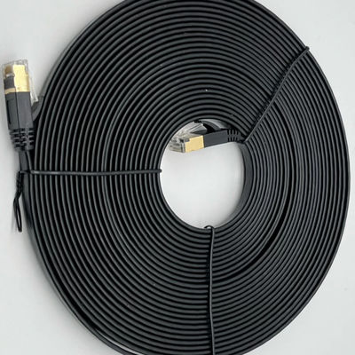 Custom Black Molded Cable Assembly RJ45 Cat7 Ethernet Patch Cable 8P8C Connector Cable