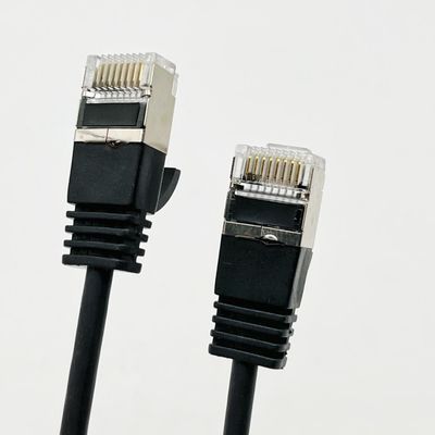 Custom Black Molded Cable Assembly RJ45 Cat7 Ethernet Patch Cable 8P8C Connector Cable