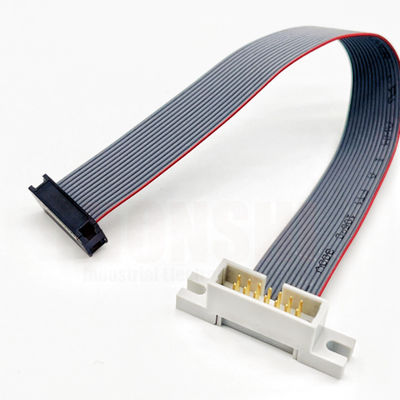 Electronic Flat Cable 2.54mm Pitch IDC Flat Ribbon Cable Connector Customized Color