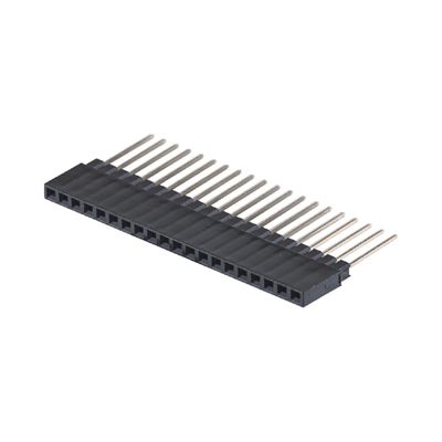 Single Row 180 Degree 40P Female Header Connector 2.54mm Pitch 8.5mm Height Plastic