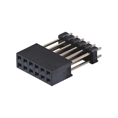 Single Row 180 Degree 40P Female Header Connector 2.54mm Pitch 8.5mm Height Plastic
