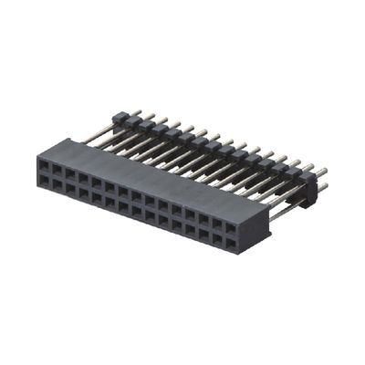 Single Row 180 Degree 40P Female Header Connector 2.54mm Pitch 8.5mm Height Plastic