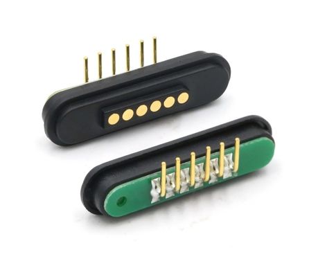 Magnetic Connector 6 Pole Pogo Pin 3a Spring Loaded Waterproof  Power Charging Connector